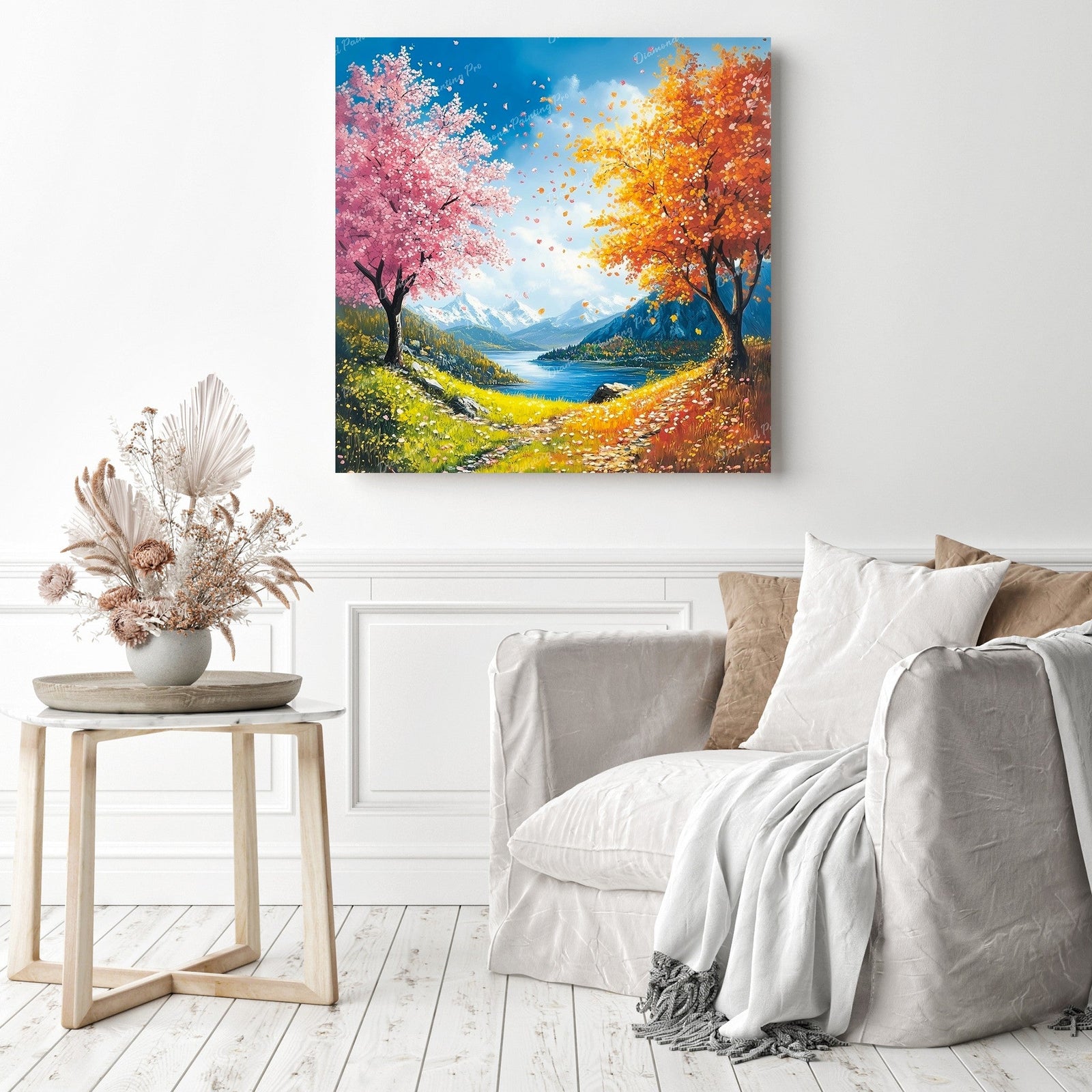 Seasons' Embrace Diamond Painting as Home Decor