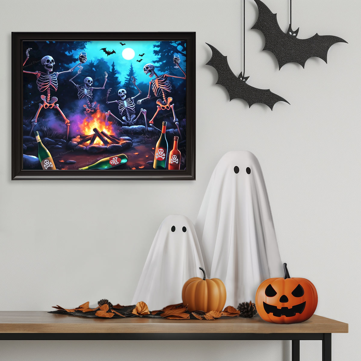 Skeleton Midnight Toast Diamond Painting | Full Drill Diamond Art ...