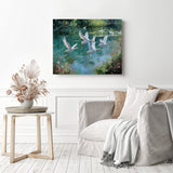 Snow Geese and Lake Diamond Painting as Home Decor