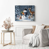Snowman with Besties Diamond Painting as Home Decor