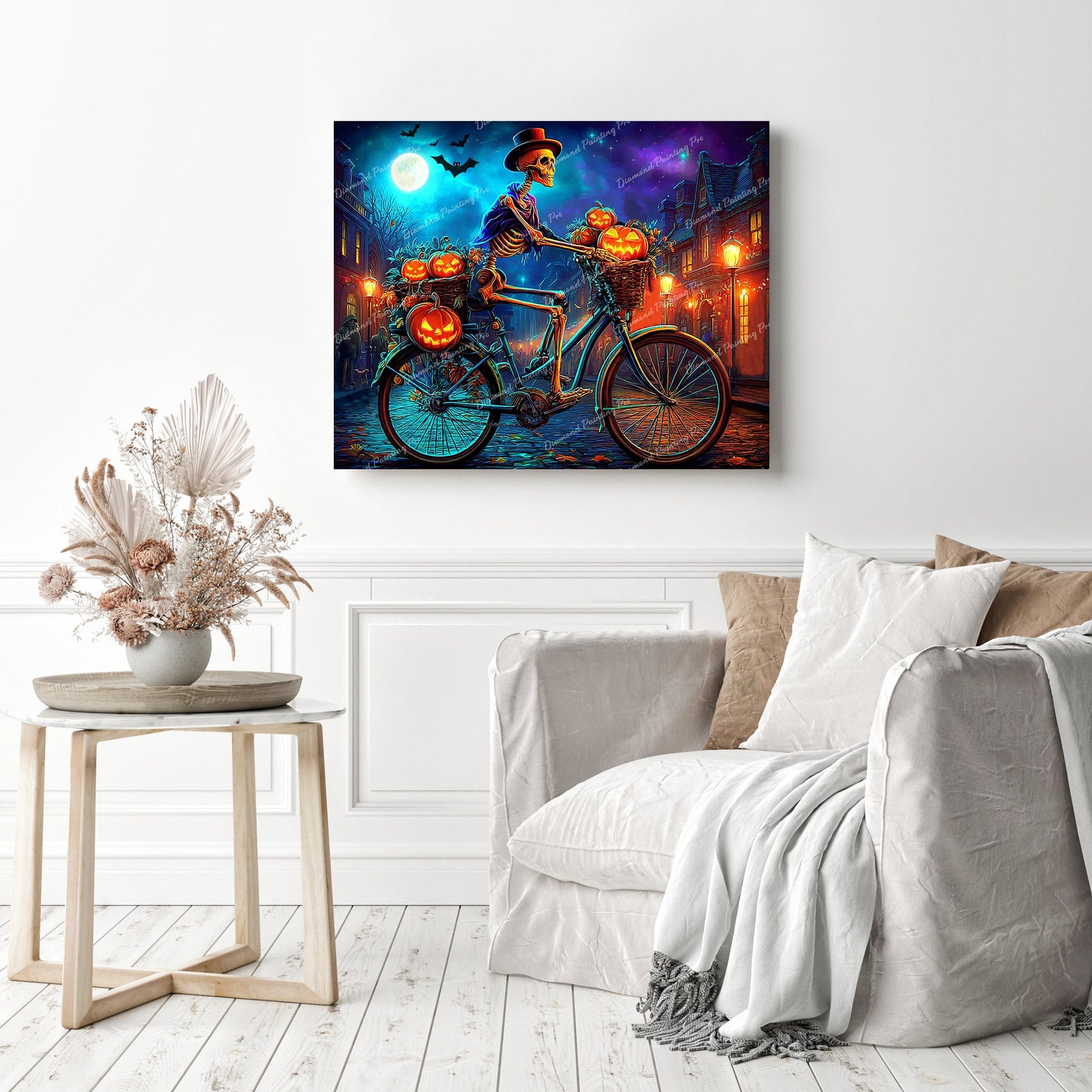 Spook-tacular Cycle Diamond Painting as Home Decor