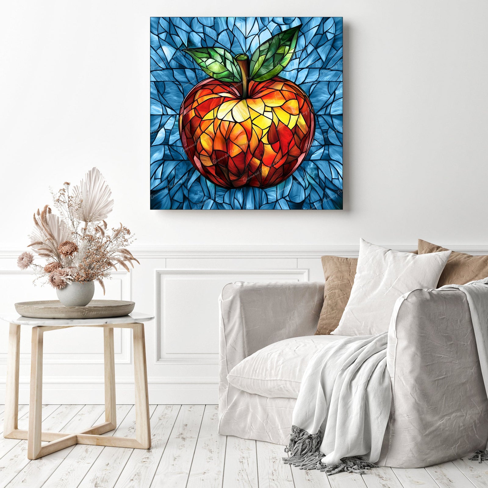 Stained Glass Apple Diamond Painting as Home Decor