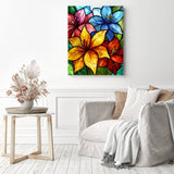 Stained Glass Bloom Diamond Painting as Home Decor