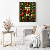 Stained-Glass Nutcracker Diamond Painting as Home Decor