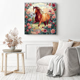 Stained-Glass Stallion Diamond Painting as Home Decor