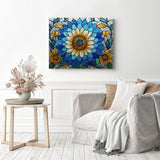 Stained-Glass Sunflower Diamond Painting as Home Decor