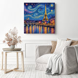 Starry Night Paris Diamond Painting as Home Decor