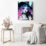 Stella and Lunar Cat | Diamond Painting Displayed as Home Decor