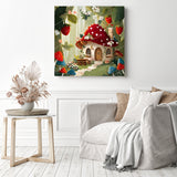 Strawberry Cottage Diamond Painting as Home Decor