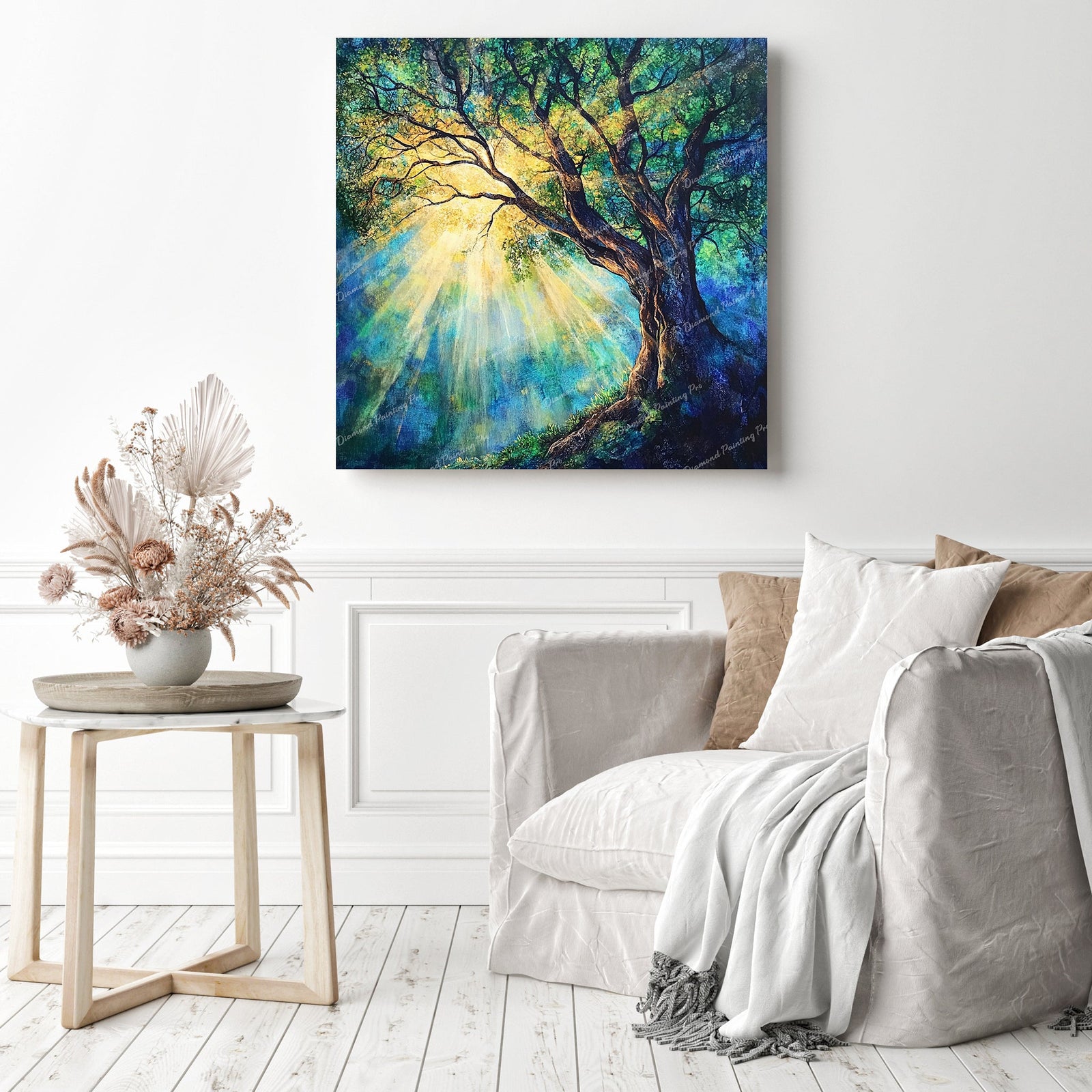 Sunlit Canopy Diamond Painting as Home Decor