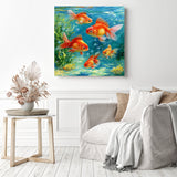 Sunlit Goldfish Diamond Painting as Home Decor