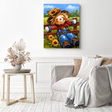 Sunny The Scarecrow | Diamond Painting Displayed as Home Decor