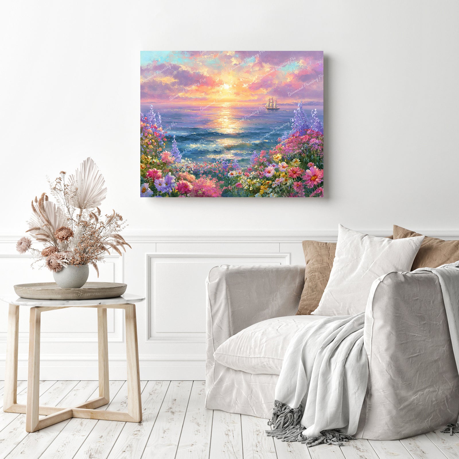 Sunset Sails Diamond Painting as Home Decor