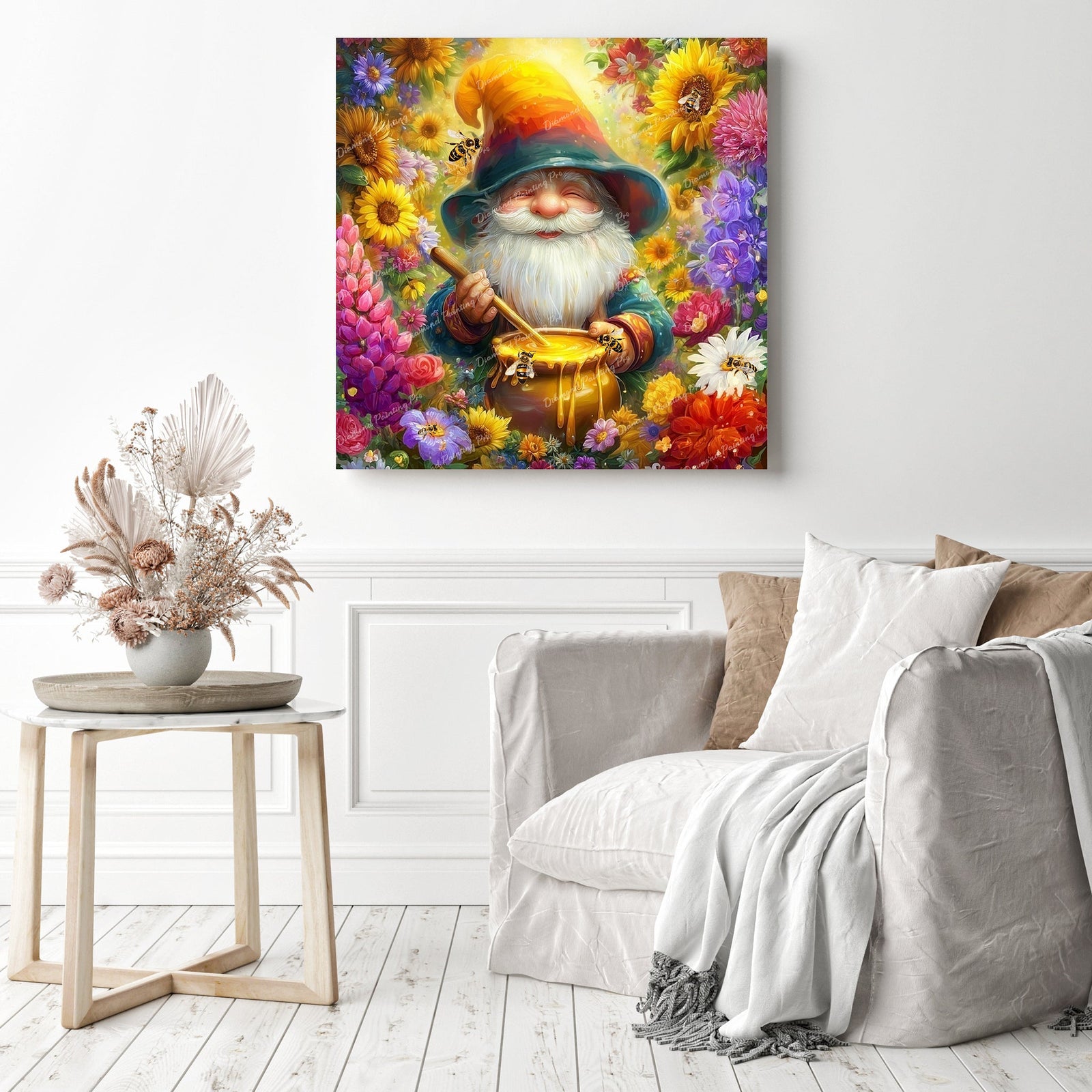 Sweet Nectar Gnome Diamond Painting as Home Decor