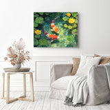 Swirls of Koi Serenity Diamond Painting as Home Decor