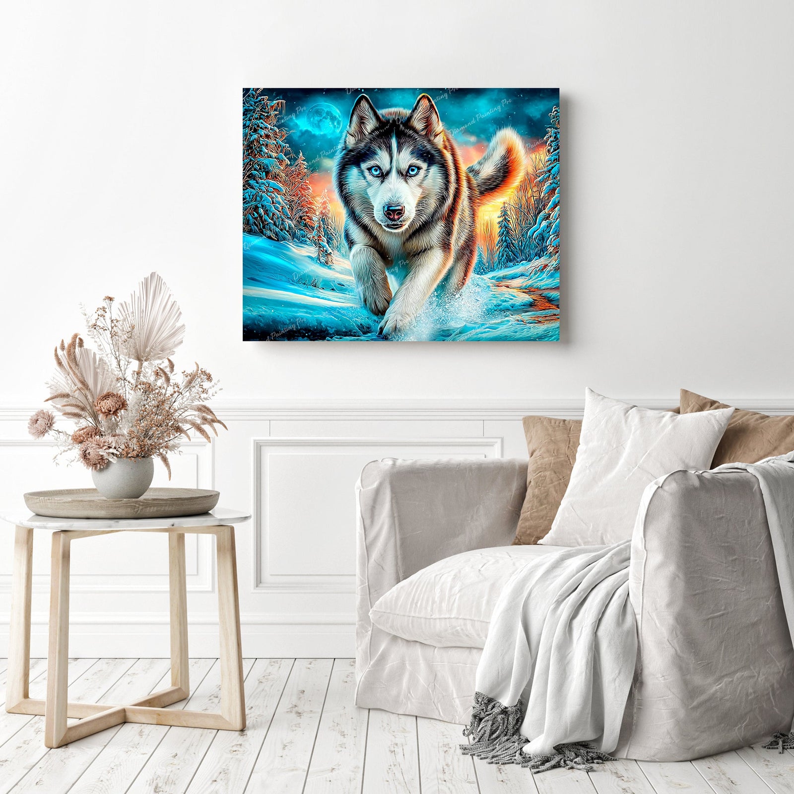 The Arctic Wolf Diamond Painting as Home Decor