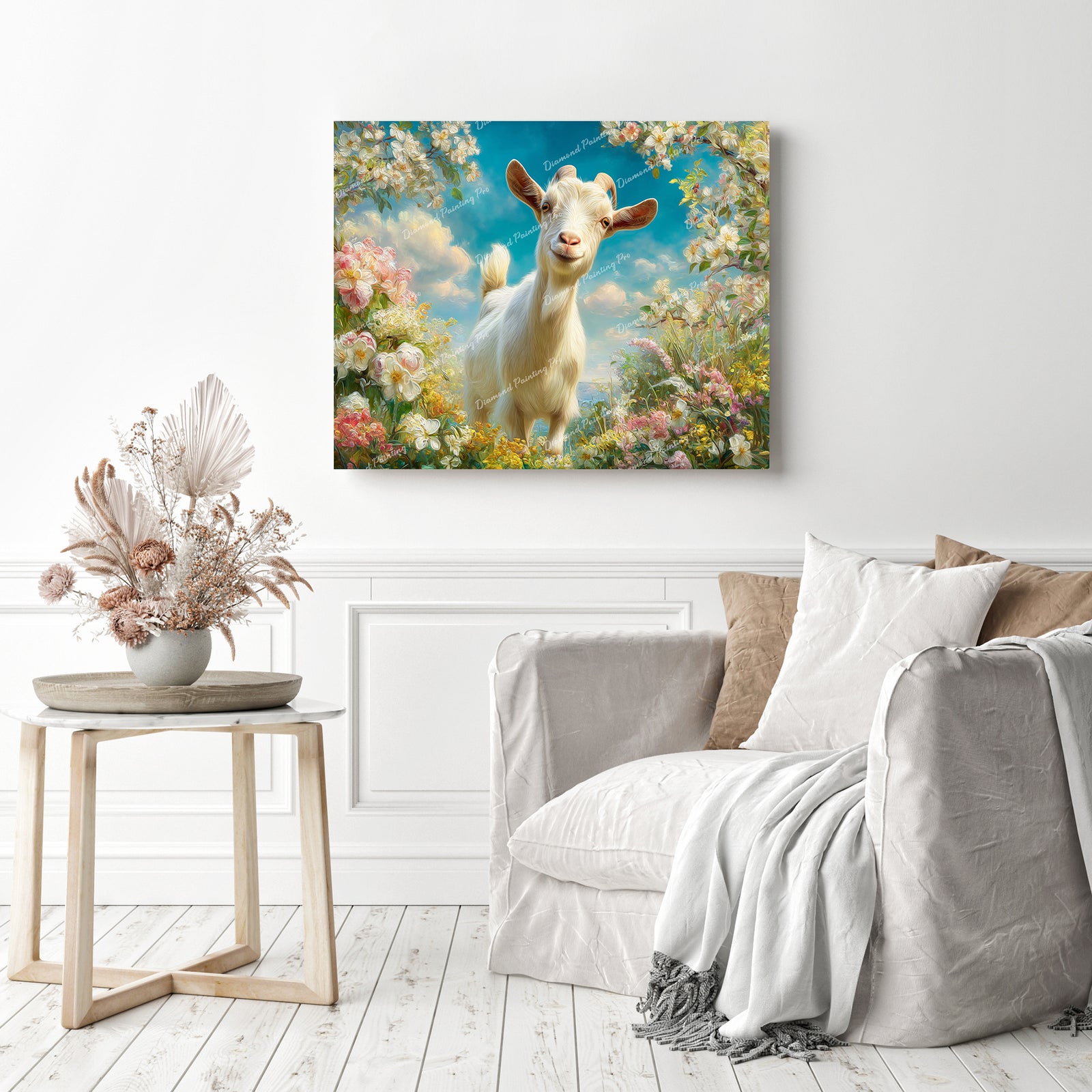 The Giggling Goat Diamond Painting as Home Decor