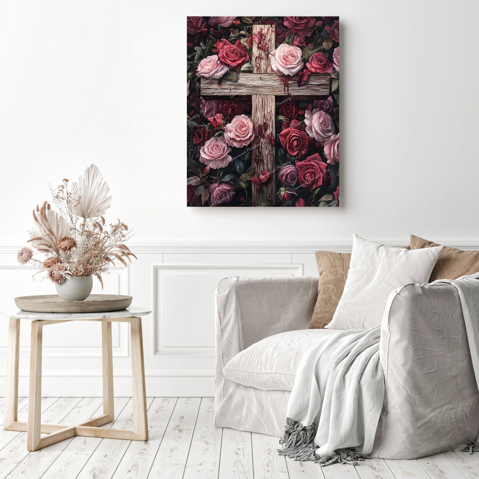 The Rosewood Promise Diamond Painting as Home Decor