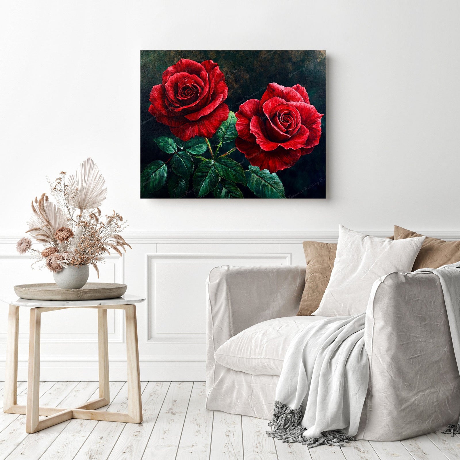 Thorned Rose Diamond Painting as Home Decor