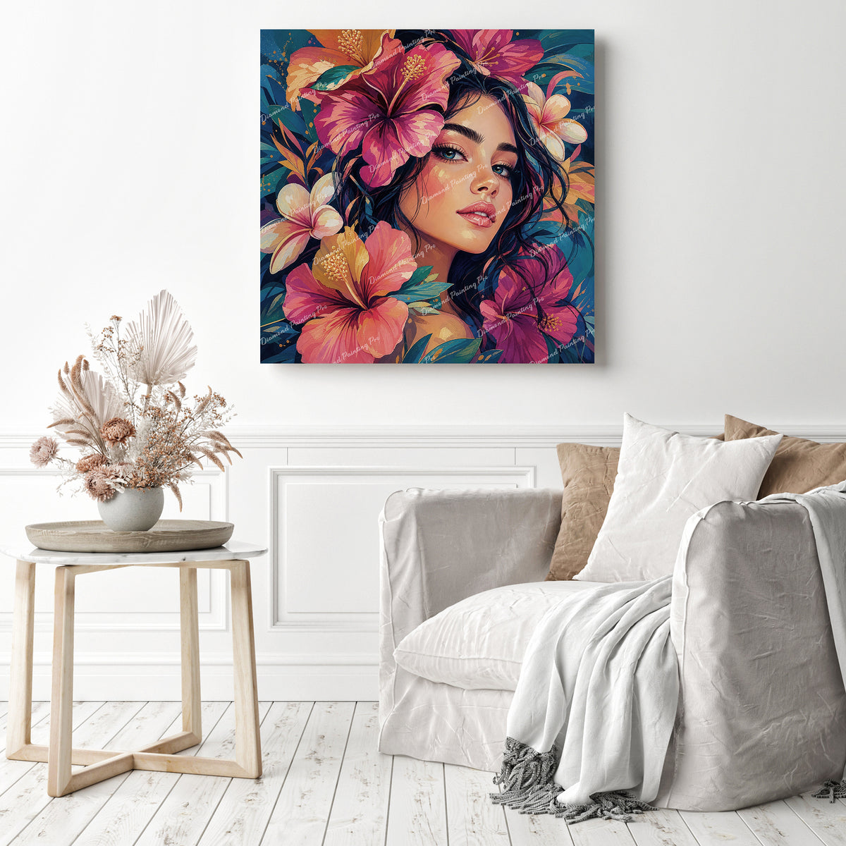 Tropical Goddess Diamond Painting as Home Decor