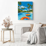 Tropical Pool Diamond Painting as Home Decor