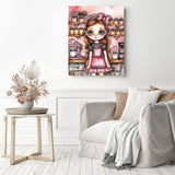 Sweet Bakery Adventure | Diamond Painting Displayed as Home Decor