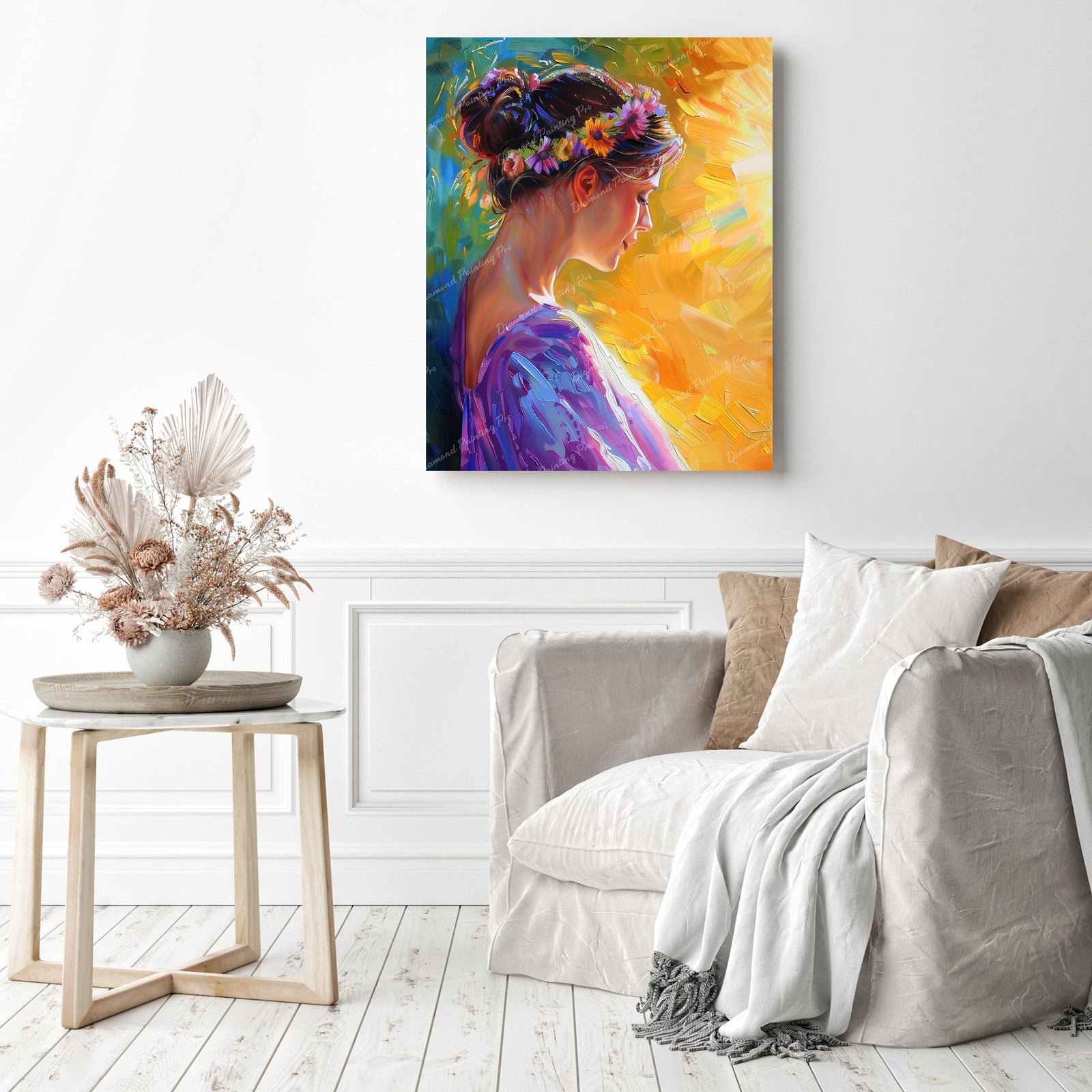 Radiant Love | Diamond Painting Displayed as Home Decor