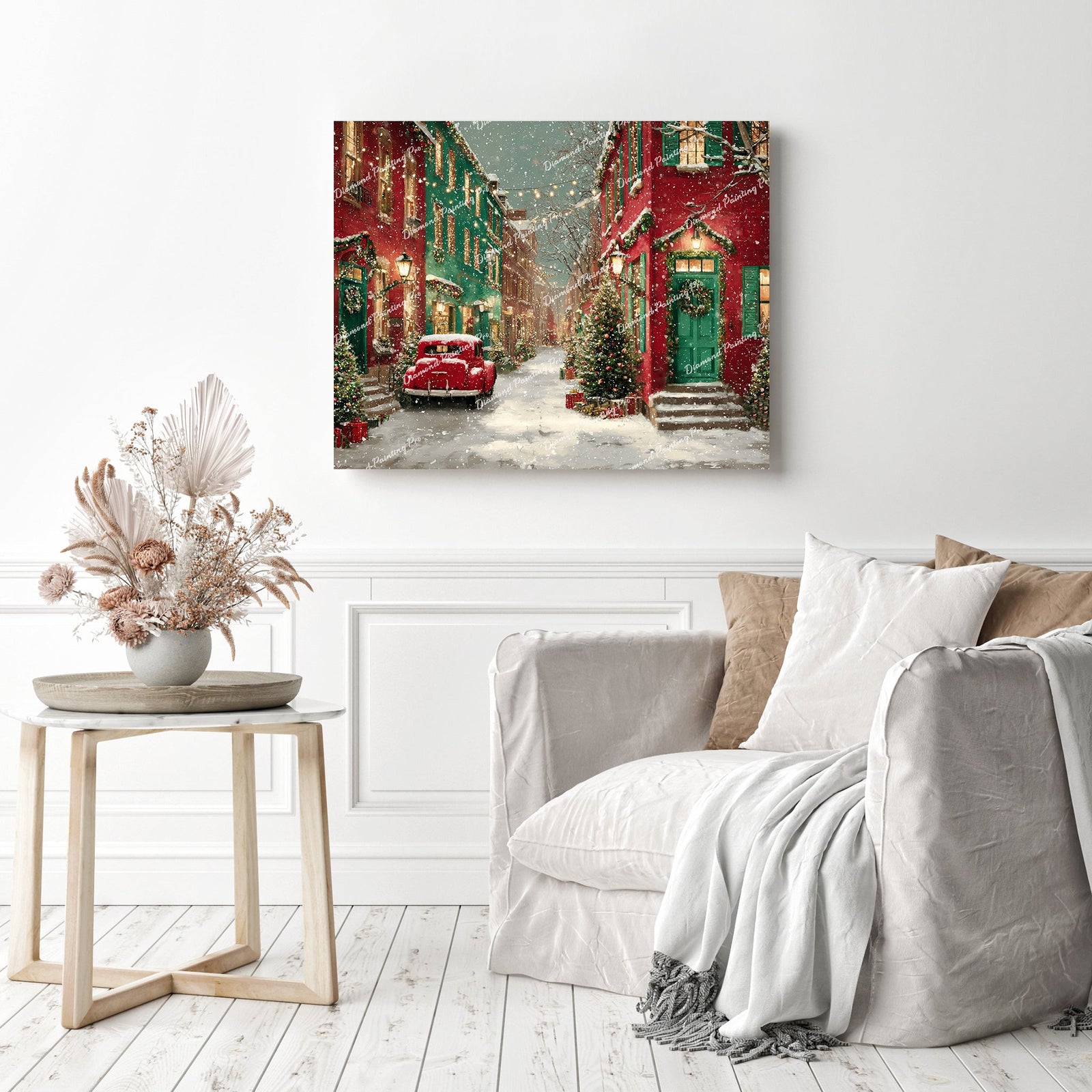 Very Merry Street Diamond Painting as Home Decor