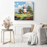 Windmill and Cottage Diamond Painting as Home Decor