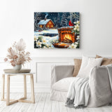 Winter Firepit Diamond Painting as Home Decor