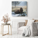 Winter Pine Cones Diamond Painting as Home Decor