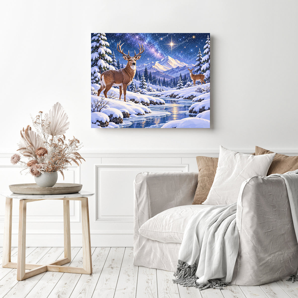 Winter Solstice Antlers Diamond Painting as Home Decor
