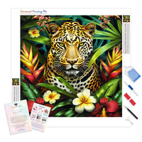 Jungle Leopard | Diamond Painting Kit - Full Drill - Square or Round Diamonds with AB Drills Option