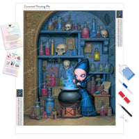 Arcane Blue Brew Diamond Painting Kit - Full Drill / Square or Round Diamonds with AB Drills Option