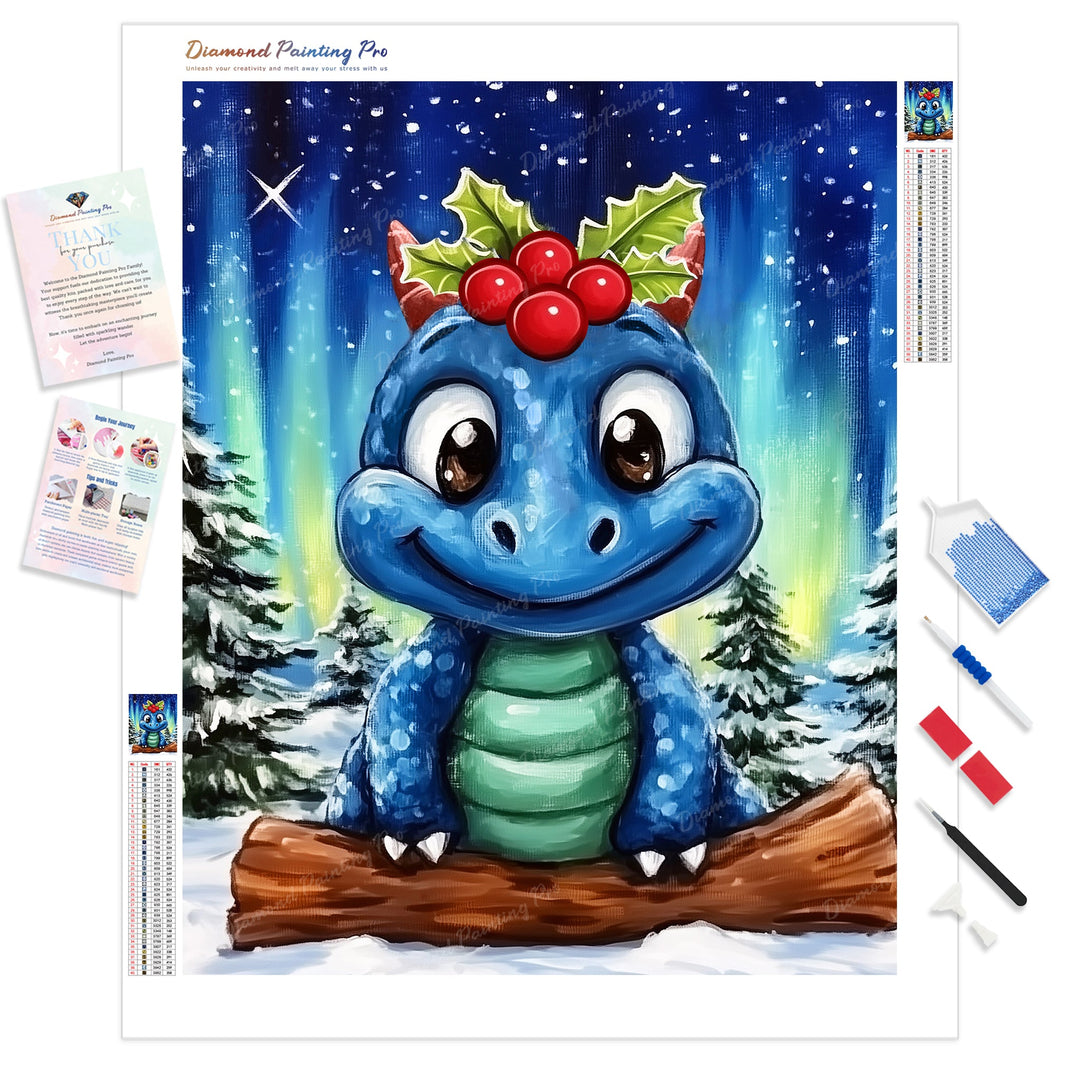 Aurora Dragon Camp | Diamond Painting Kit - Full Drill - Square or Round Diamonds with AB Drills Option