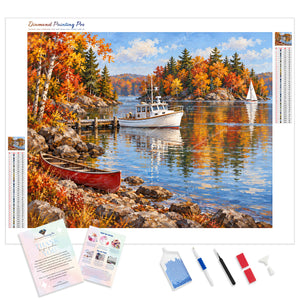 Autumn Lake Shore | Diamond Painting
