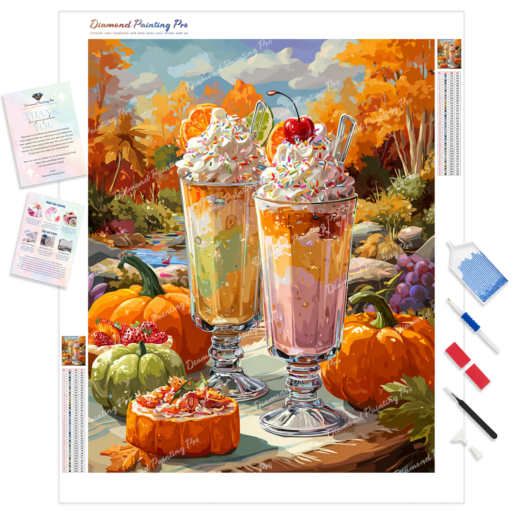 Autumn Sweet Treats Diamond Painting Kit - Full Drill / Square or Round Diamonds with AB Drills Option