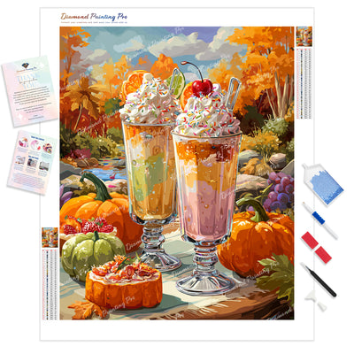 Autumn Sweet Treats Diamond Painting Kit - Full Drill / Square or Round Diamonds with AB Drills Option