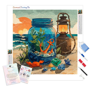Beach Jar Terrarium | Diamond Painting