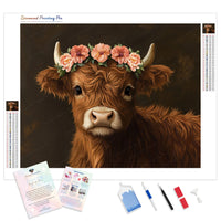 Blossom Moo-d Diamond Painting Kit - Full Drill / Square or Round Diamonds with AB Drills Option