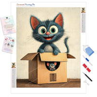 Box Buddies Peek-a-Boo Diamond Painting Kit - Full Drill / Square or Round Diamonds with AB Drills Option