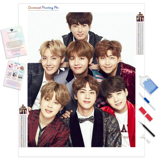 BTS Diamond Painting Kits | Full Drill Kpop Diamond Art ...