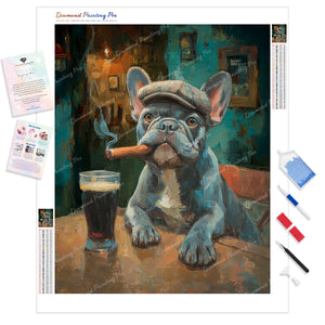 Bulldog and Cigar | Diamond Painting