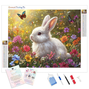 Bunny and Wildflowers | Diamond Painting