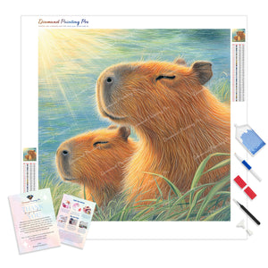 Capybaras in the Sun | Diamond Painting
