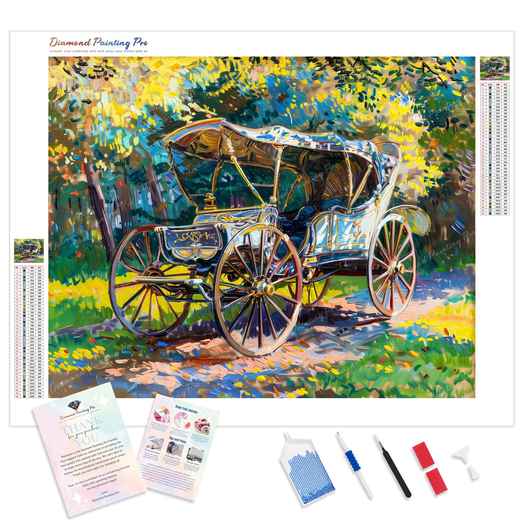 Sunlit Carriage Retreat | Diamond Painting