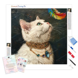 Royal Cat Gaze | Diamond Painting Kit - Full Drill - Square or Round Diamonds with AB Drills Option