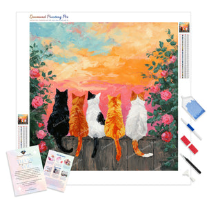 Cats on Fences | Diamond Painting