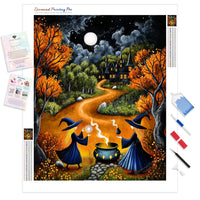 Cauldron Sisters | Diamond Painting Kit - Full Drill - Square or Round Diamonds with AB Drills Option