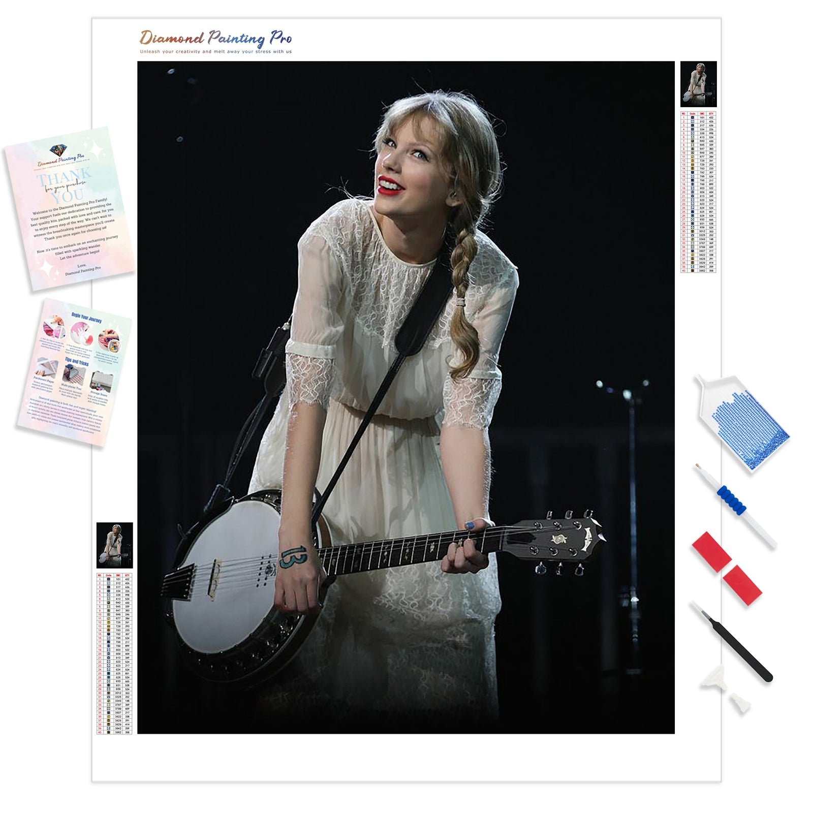 Taylor Swift Speak Now Tour | Diamond Painting Kit - Full Drill - Square or Round Diamonds with AB Drills Option